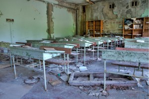 Escuela abandonada en Prípiat