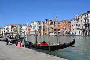 Vista panorámica del Gran Canal de Venecia