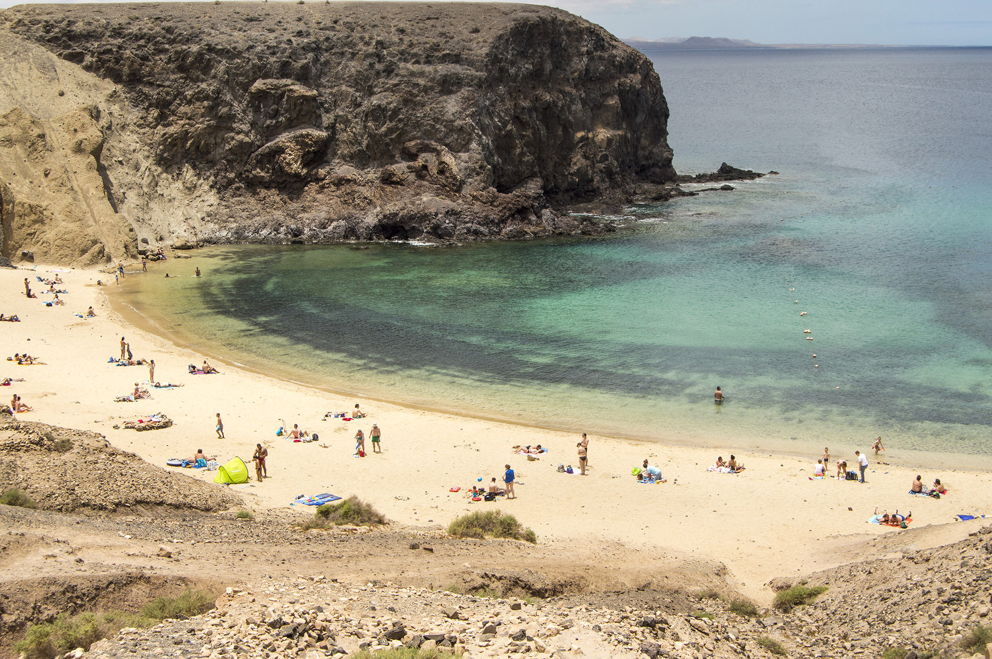 Playa en Famara, islas Canarias