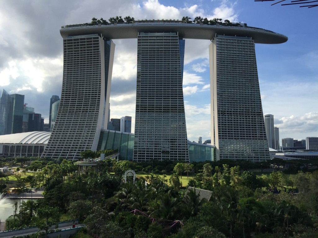 Los edificios del Marina Bay Sands en Singapur