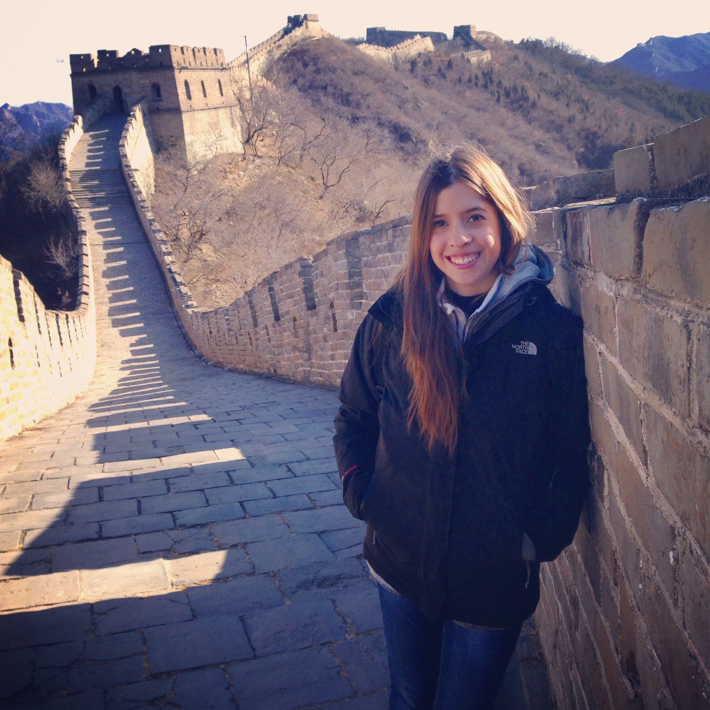Fernanda en la Gran Muralla China