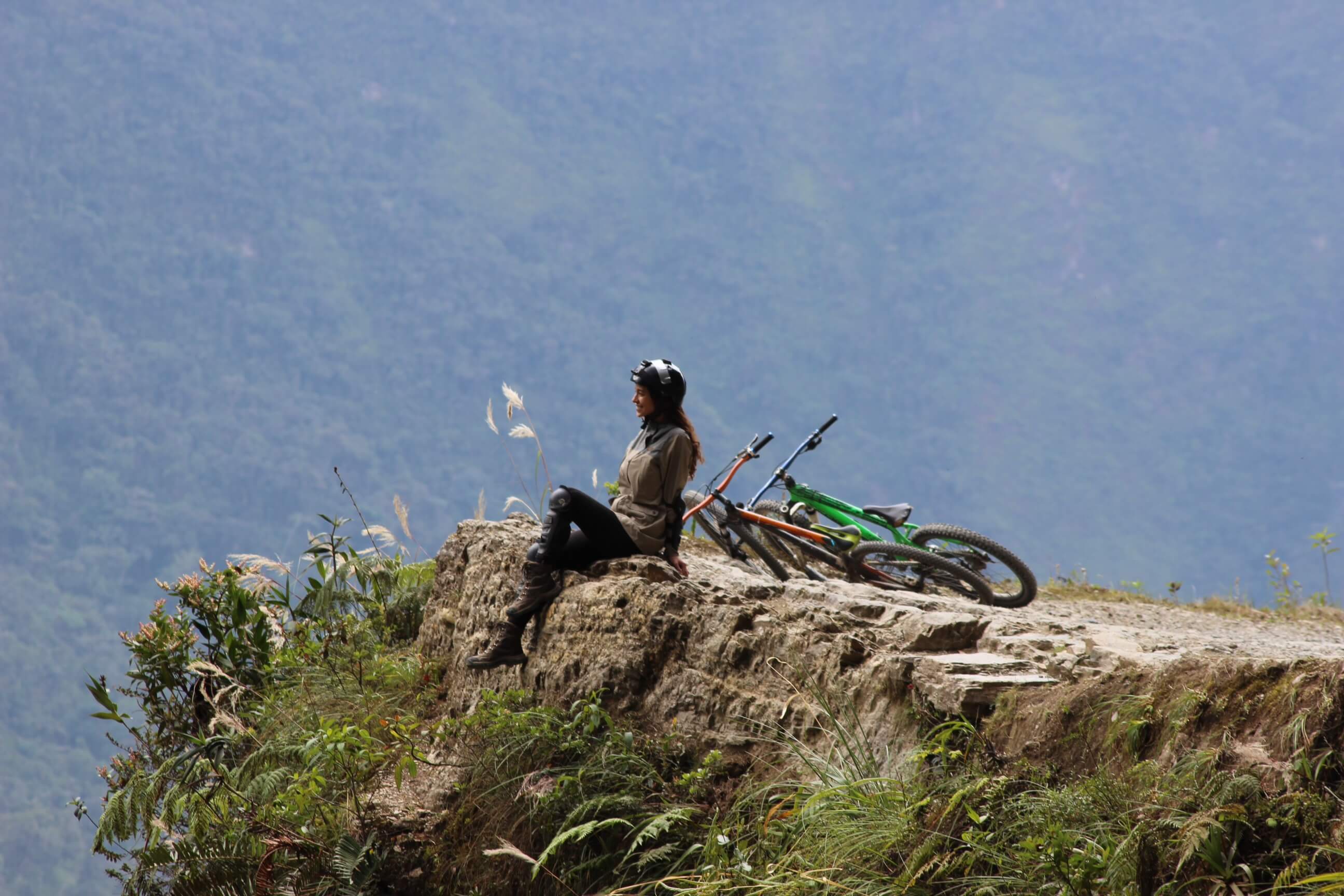 Curva en la carretera de la muerte, Bolivia