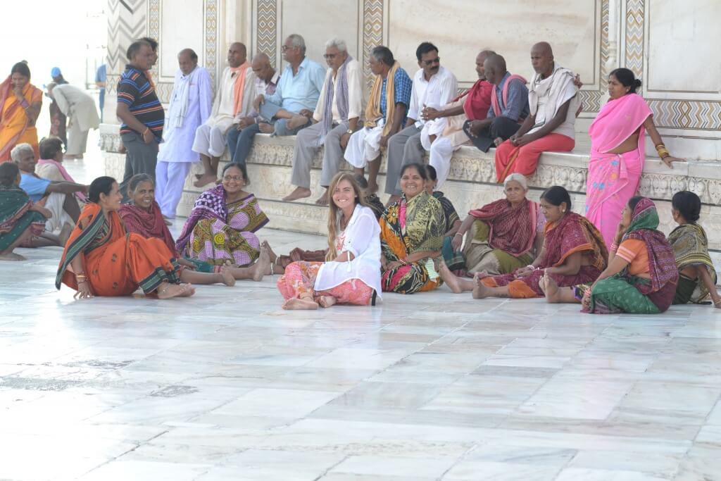 Mujeres indias en el Taj Mahal