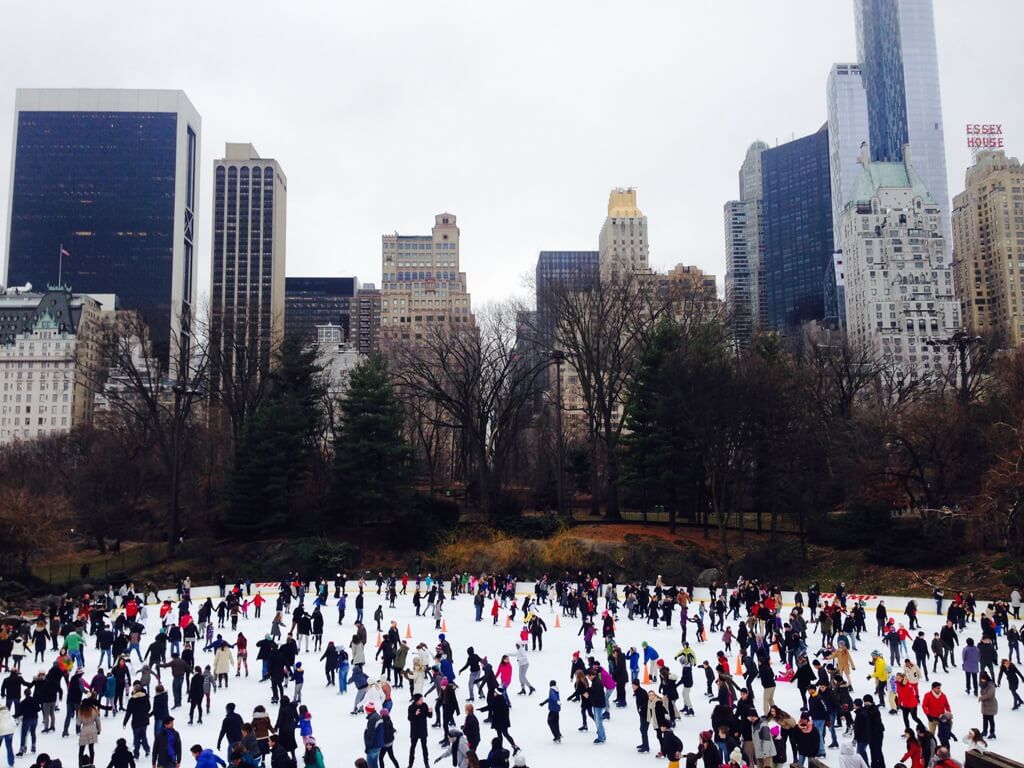 Patinaje en hielo en el Central Park