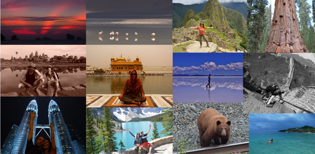 Collage de fotos viajeras
