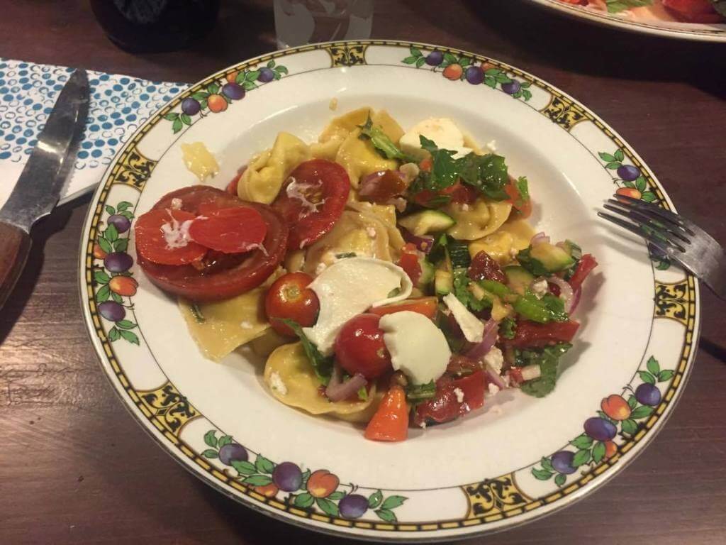 Plato de comida italiana