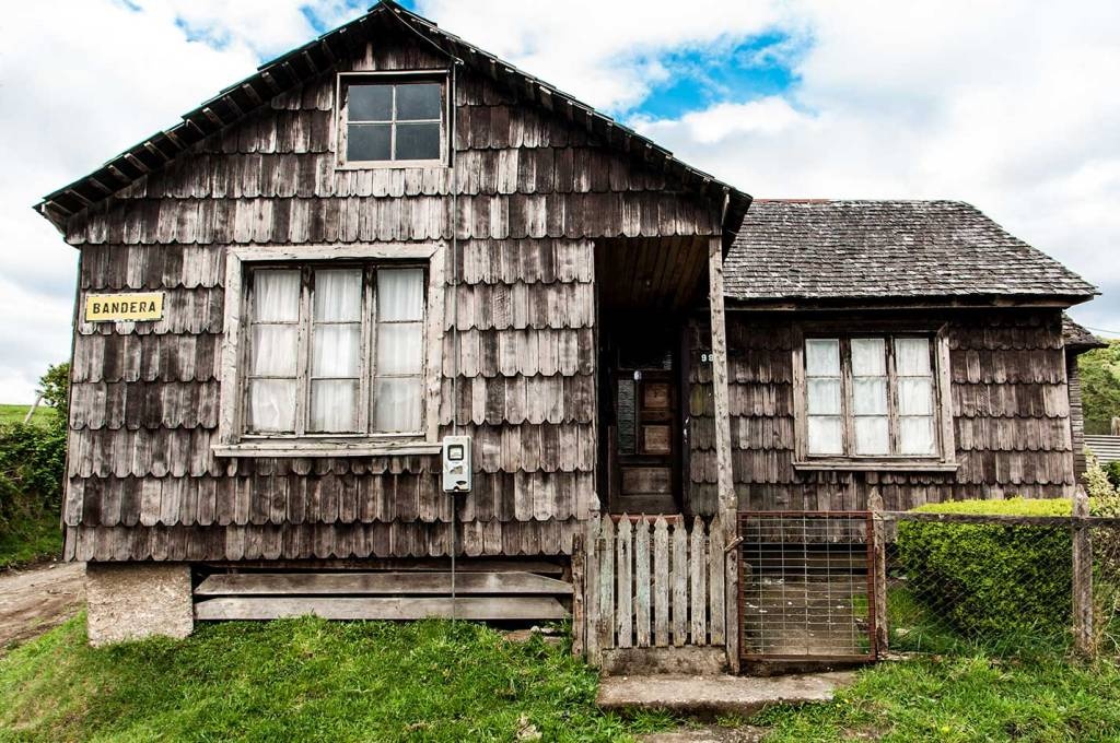 Casa típica en Rilán, Chiloé, Chile