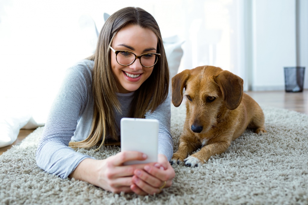 Mujer con perro