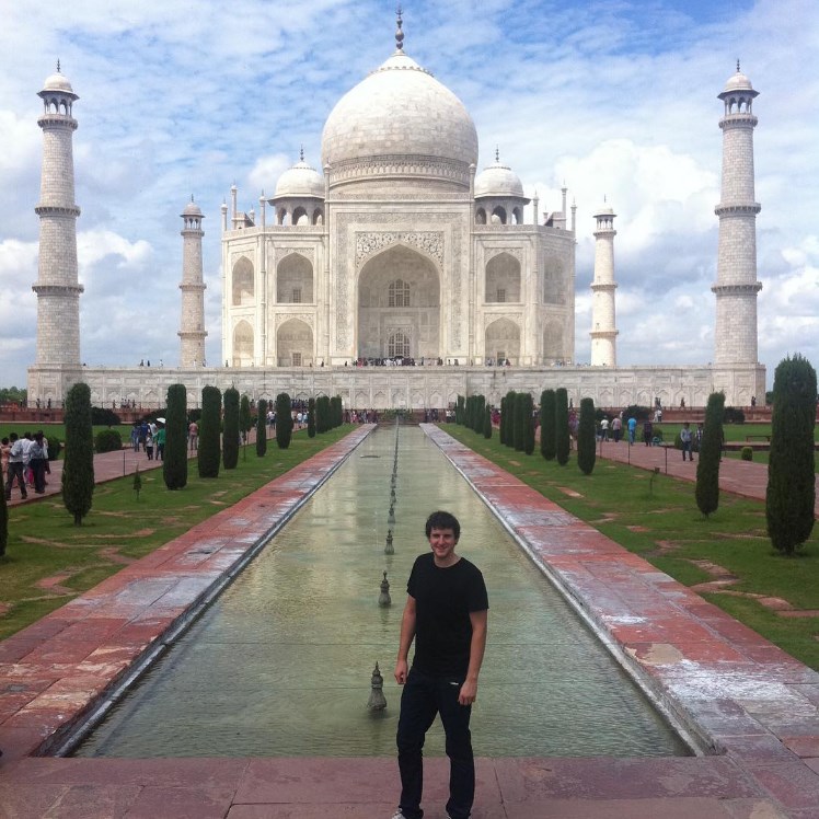 james Asquith en el Taj Mahal, India