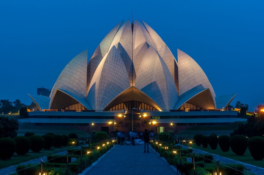 Casa de Adoración Bahá'i en Nueva Delhi, India